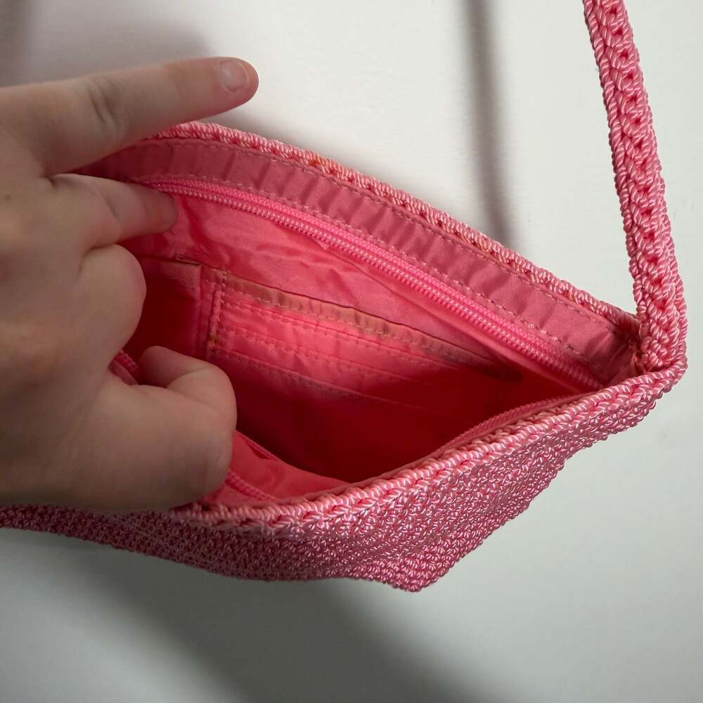 The Sak Pink Crochet Mini Shoulder Bag Y2K Boho Fairy-core - Picture 5 of 6